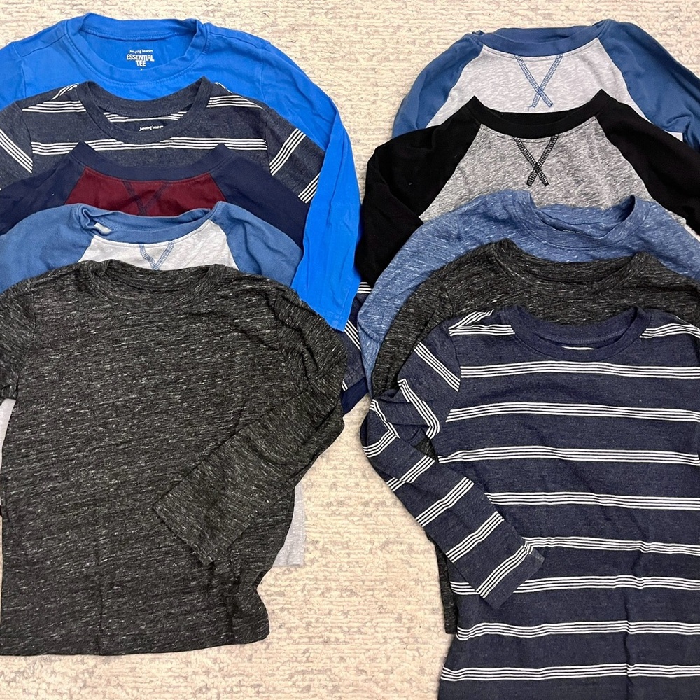 Lot Of 10 Jumping Beans Long Sleeve Cotton Shirts - Size 4T